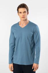 Cacharel Erkek %50 Modal, %50 Pamuk V Yaka Uzunkol T-shirt - 13