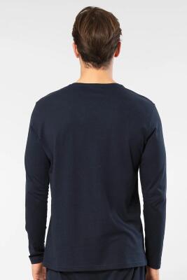 Cacharel Erkek %50 Modal, %50 Pamuk V Yaka Uzunkol T-shirt - 17