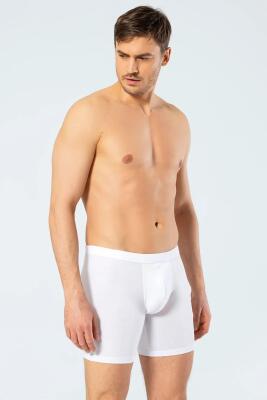 Cacharel Erkek Boxer, Bel Bantlı Uzun Boxer, %95 Pamuk %5 likralı - 5