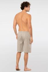Cacharel Erkek Ekoseli Cepli Dokuma Bermuda Şort, %95 pamuk %5 likra - 14