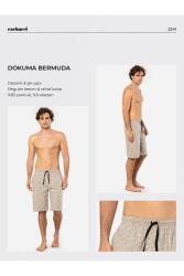 Cacharel Erkek Ekoseli Cepli Dokuma Bermuda Şort, %95 pamuk %5 likra - 15