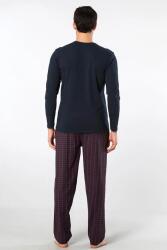 Cacharel Erkek Pijama Takım, Üst Penye Alt Poplin Kumaş, %95 Pamuk, %5 Elastan - 2