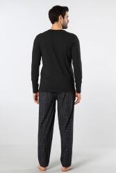 Cacharel Erkek Pijama Takım, Üst Penye Alt Poplin Kumaş, %95 Pamuk, %5 Elastan - 8