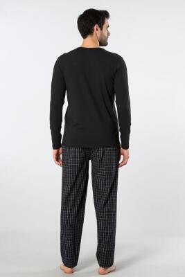 Cacharel Erkek Pijama Takım, Üst Penye Alt Poplin Kumaş, %95 Pamuk, %5 Elastan - 8