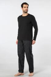 Cacharel Erkek Pijama Takım, Üst Penye Alt Poplin Kumaş, %95 Pamuk, %5 Elastan - 9