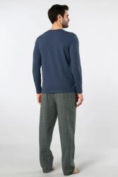 Cacharel Erkek Pijama Takım, Üst Penye Alt Poplin Kumaş, %95 Pamuk, %5 Elastan - 11