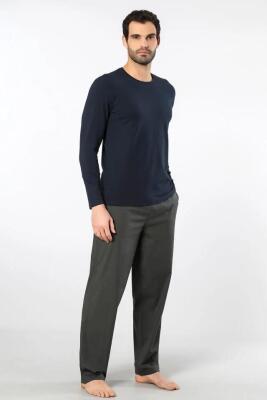 Cacharel Erkek Pijama Takım, Üst Penye Alt Poplin Kumaş, %95 Pamuk, %5 Elastan - 15
