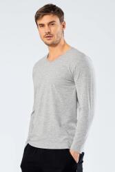 Cacharel Erkek Uzunkol V Yaka T-shirt, %95 Pamuk %5 Elestan - 7