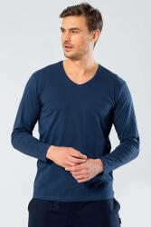 Cacharel Erkek Uzunkol V Yaka T-shirt, %95 Pamuk %5 Elestan - 11