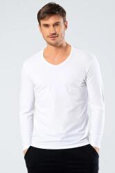 Cacharel Erkek Uzunkol V Yaka T-shirt, %95 Pamuk %5 Elestan