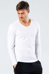 Cacharel Erkek Uzunkol V Yaka T-shirt, %95 Pamuk %5 Elestan (1)