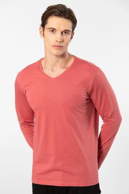 Cacharel Erkek V Yaka Uzunkol Pijama Takım, %50 Modal, %50 Pamuk Alt Pijama ceplidir - 15