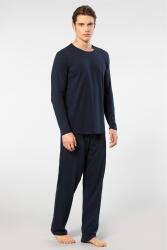 Cacharel Erkek Yuvarlak Yaka Uzunkol Pijama Takım, %50 Modal, %50 Pamuk Alt Pijama ceplidir