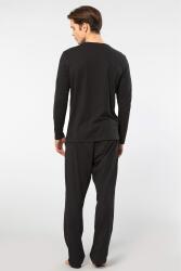 Cacharel Erkek Yuvarlak Yaka Uzunkol Pijama Takım, %50 Modal, %50 Pamuk Alt Pijama ceplidir - 17