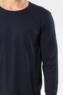 Cacharel Erkek Yuvarlak Yaka Uzunkol Pijama Takım, %50 Modal, %50 Pamuk Alt Pijama ceplidir - 3