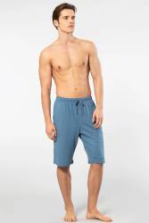 Cacharel Pamuk Modal Tek Alt Cepli Bermuda Şort - Thumbnail