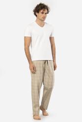 Cacharel V Yaka Kısa Kol T-shirt ve Cepli Ekoseli Alt Pijama Takım - 3