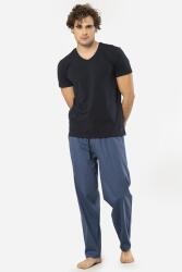 Cacharel V Yaka Kısa Kol T-shirt ve Cepli Ekoseli Alt Pijama Takım - 8