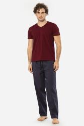 Cacharel V Yaka Kısa Kol T-shirt ve Cepli Ekoseli Alt Pijama Takım - 17