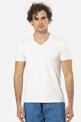 Cacharel V Yaka Kısa Kol T-shirt ve Cepli Ekoseli Alt Pijama Takım - 22