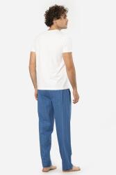 Cacharel V Yaka Kısa Kol T-shirt ve Cepli Ekoseli Alt Pijama Takım - 23