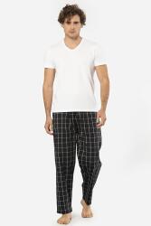 Cacharel V Yaka Kısa Kol T-shirt ve Cepli Ekoseli Alt Pijama Takım - 25