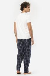 Cacharel V Yaka Kısa Kol T-shirt ve Cepli Ekoseli Alt Pijama Takım - 35