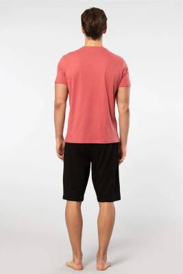 Cacharel V Yaka T-shirt ve Cepli Bermuda Şort Takım, %50 Pamuk %50 Modal - 22