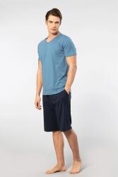 Cacharel V Yaka T-shirt ve Cepli Bermuda Şort Takım, %50 Pamuk %50 Modal - 11