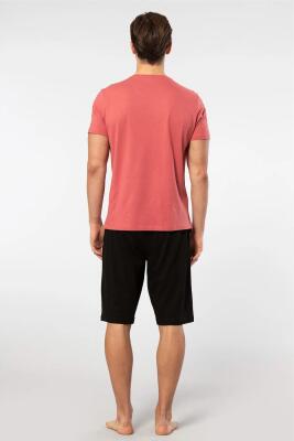 Cacharel V Yaka T-shirt ve Cepli Bermuda Şort Takım, %50 Pamuk %50 Modal - 22