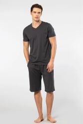 Cacharel V Yaka T-shirt ve Cepli Bermuda Şort Takım, %50 Pamuk %50 Modal - 1