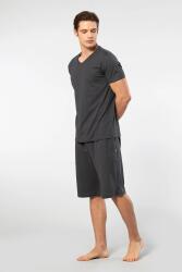 Cacharel V Yaka T-shirt ve Cepli Bermuda Şort Takım, %50 Pamuk %50 Modal - 2