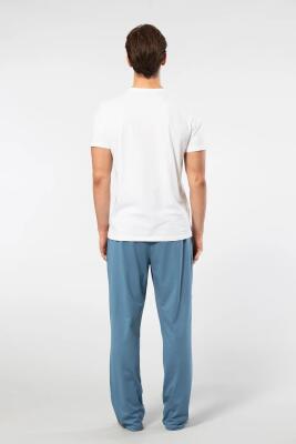 Cacharel V Yaka T-shirt ve Cepli Pijama Takım, %50 Pamuk %50 Modal - 11
