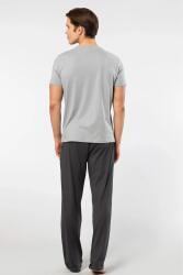 Cacharel V Yaka T-shirt ve Cepli Pijama Takım, %50 Pamuk %50 Modal - 15