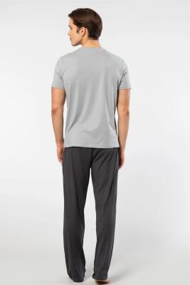 Cacharel V Yaka T-shirt ve Cepli Pijama Takım, %50 Pamuk %50 Modal - 15