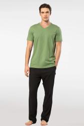 Cacharel V Yaka T-shirt ve Cepli Pijama Takım, %50 Pamuk %50 Modal - 29