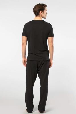 Cacharel V Yaka T-shirt ve Cepli Pijama Takım, %50 Pamuk %50 Modal - 30