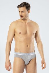 Cacharel Yazılı Erkek Slip %95 pamuk %5 likralı Gri