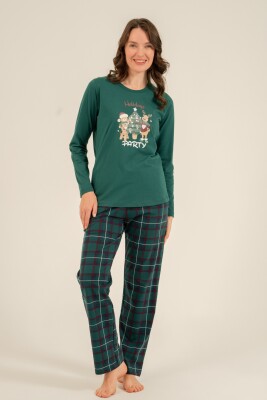 Çiftlere Özel Kadın Pijama Takım, %100 Pamuk - 1