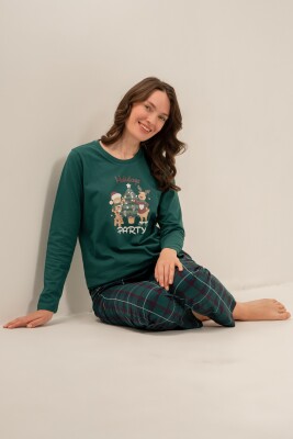 Çiftlere Özel Kadın Pijama Takım, %100 Pamuk - 2