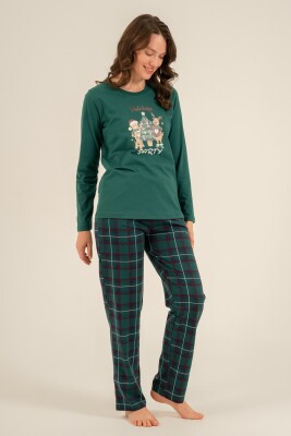 Çiftlere Özel Kadın Pijama Takım, %100 Pamuk - 4