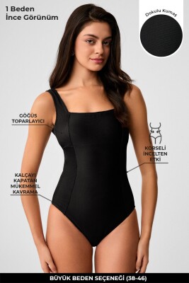 Dokulu Toparlayıcı Astarlı Mayo, Sabit askılı, Toparlayıcı, Balensiz, Kaplı - 8