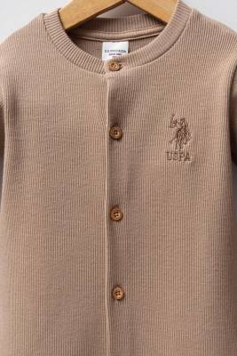 U.S. Polo Assn. - Düğmeli Erkek Bebek Kaşkorse Tulum (1)
