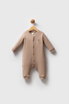 Düğmeli Erkek Bebek Kaşkorse Tulum - 1