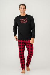 Ekoseli Kışlık Siyah Pijama Takım – Yetişkin ve Çocuk Pijamalar Ayrı Ayrı Fiyatlandırılır - 3