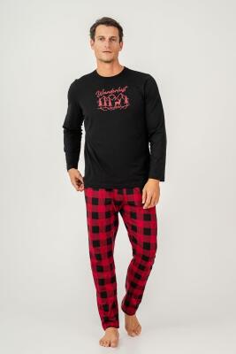 Ekoseli Kışlık Siyah Pijama Takım – Yetişkin ve Çocuk Pijamalar Ayrı Ayrı Fiyatlandırılır - 3