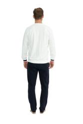 Erkek %100 Pamuk 2 İplik Dokuma Ev Giyim Pijama Takım - 3