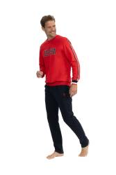 Erkek %100 Pamuk 2 İplik Dokuma Ev Giyim Pijama Takım - 6