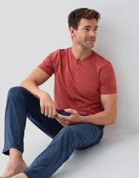 Erkek %100 Pamuk 3’lü Pijama Takımı – Kısa Kollu T-Shirt & Desenli Şort & Pijama Altı (1)