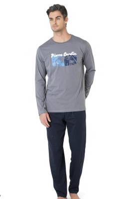 Pierre Cardin - Erkek %100 Pamuk Pijama Takım, Pierre Cardin Yazılı (1)